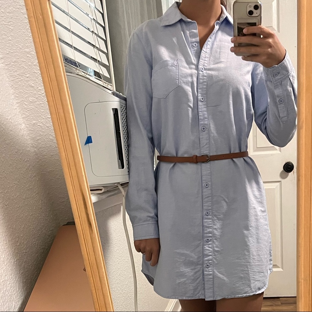 Light Blue Oversized Button Down - Size Small